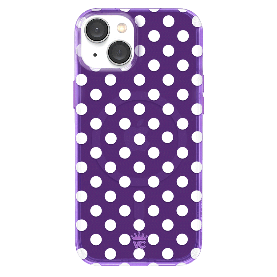 Violet Glow Polka Dot iPhone Case