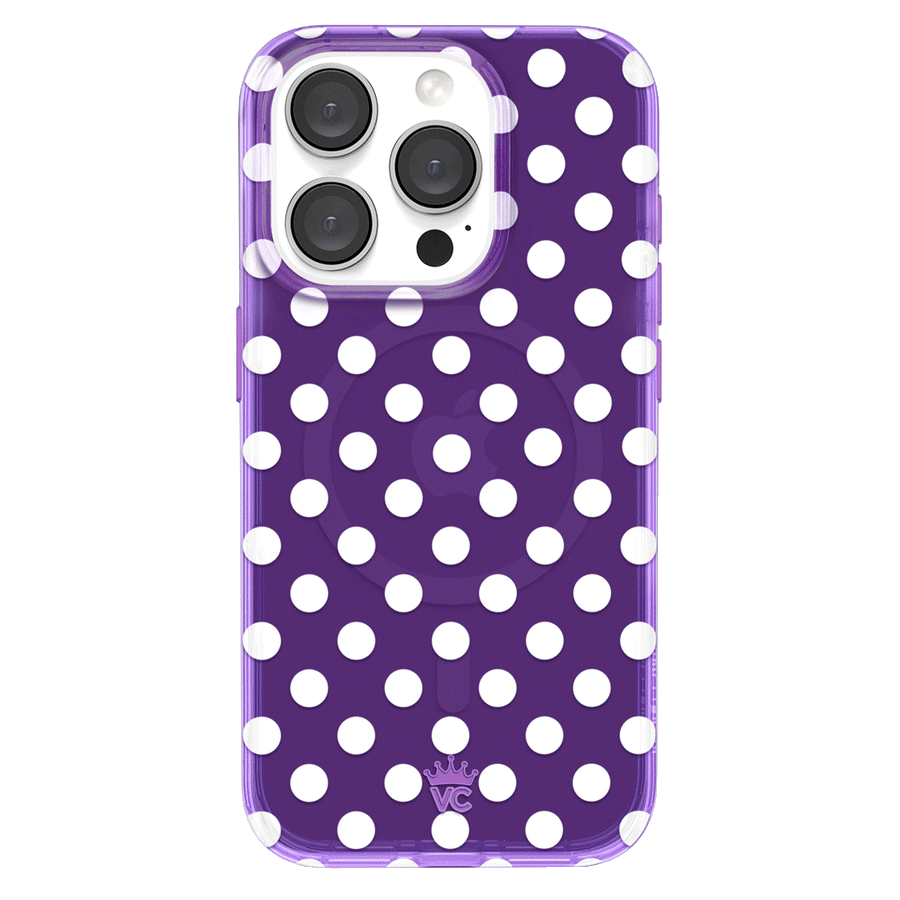 Violet Glow Polka Dot iPhone Case