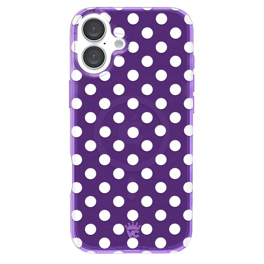 Violet Glow Polka Dot iPhone Case