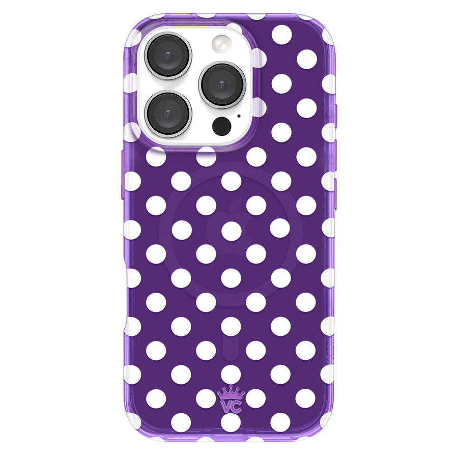 Violet Glow Polka Dot iPhone Case