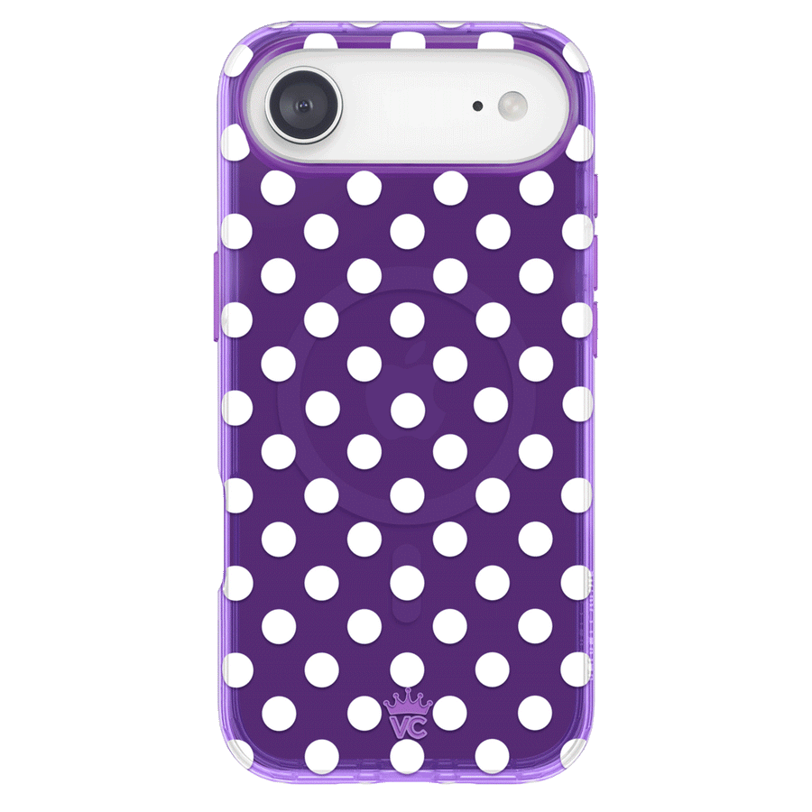 Violet Glow Polka Dot iPhone Case