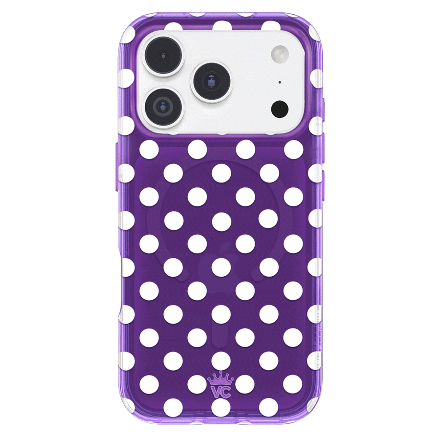 Violet Glow Polka Dot iPhone Case