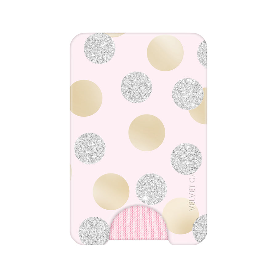 Pink Glitter Polka Dot MagSafe Wallet