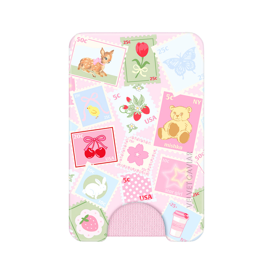Spring Whimsy Stamps Glitter MagSafe Wallet