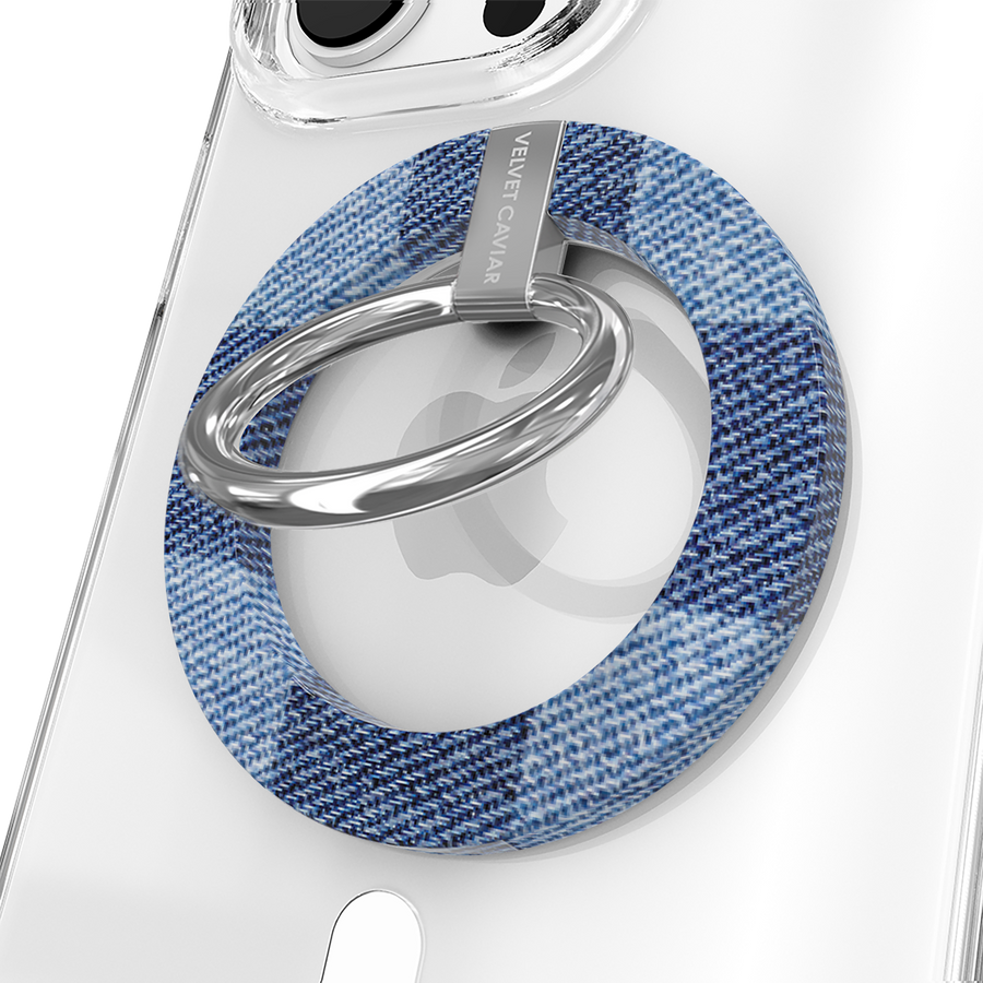 Denim Vibe Checkered MagSafe Grip Ring