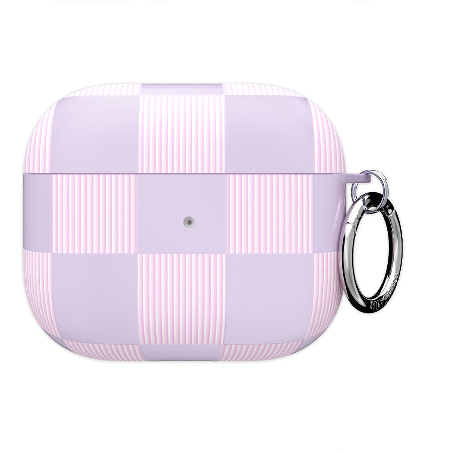 Lilac Vibe Checkered AirPod Case
