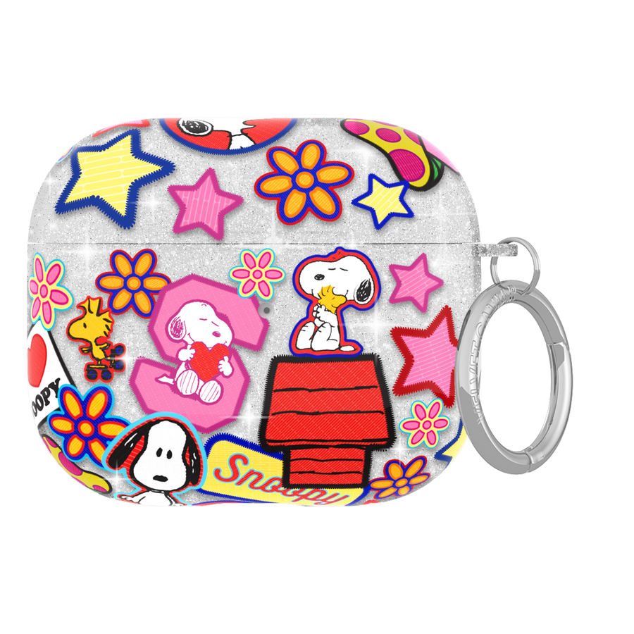 Snoopy Patchwork Glitter AirPod Case