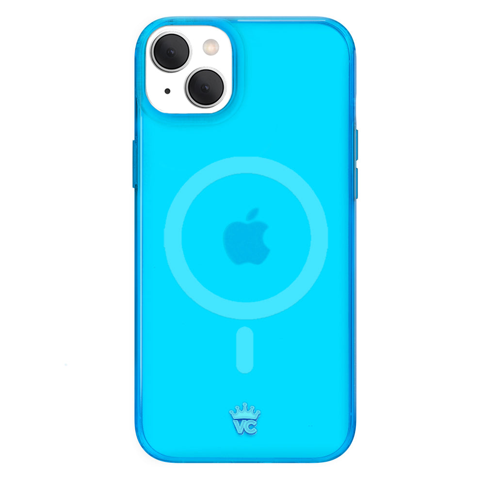 Neon Blue Clear iPhone Case –