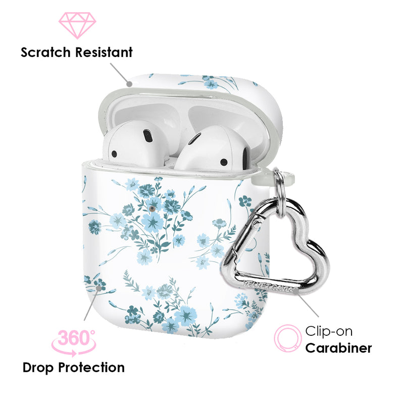 French Blue Floral AirPod Case