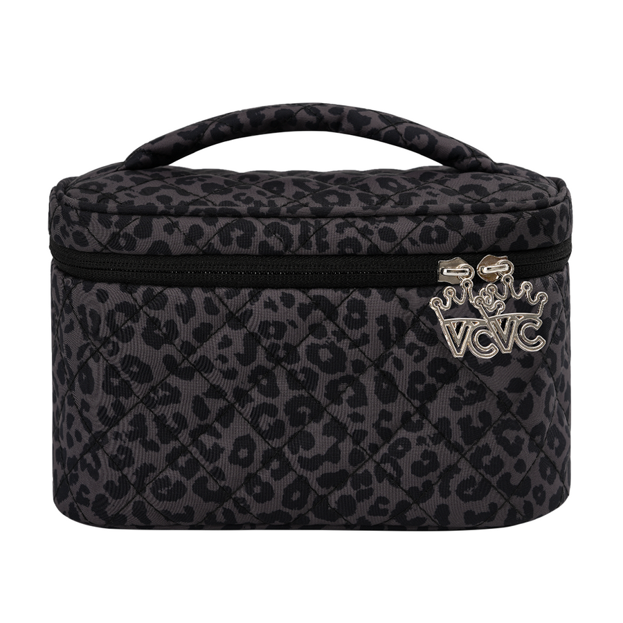 Black Leopard Vanity Bag