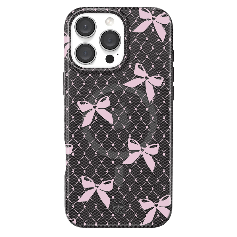 Lacy Pink Bows iPhone Case
