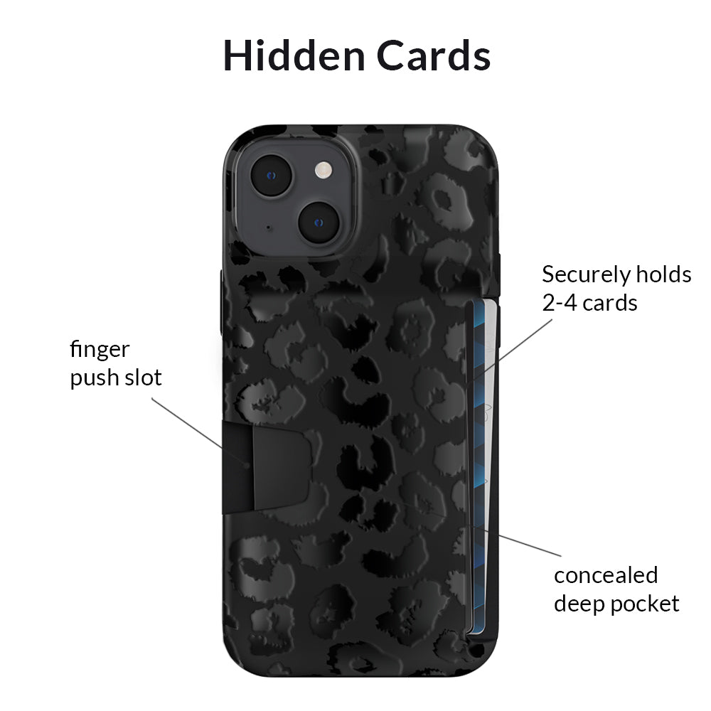 black phone case iphone 14 Black Leopard iPhone Wallet Case iPhone 11 Pro