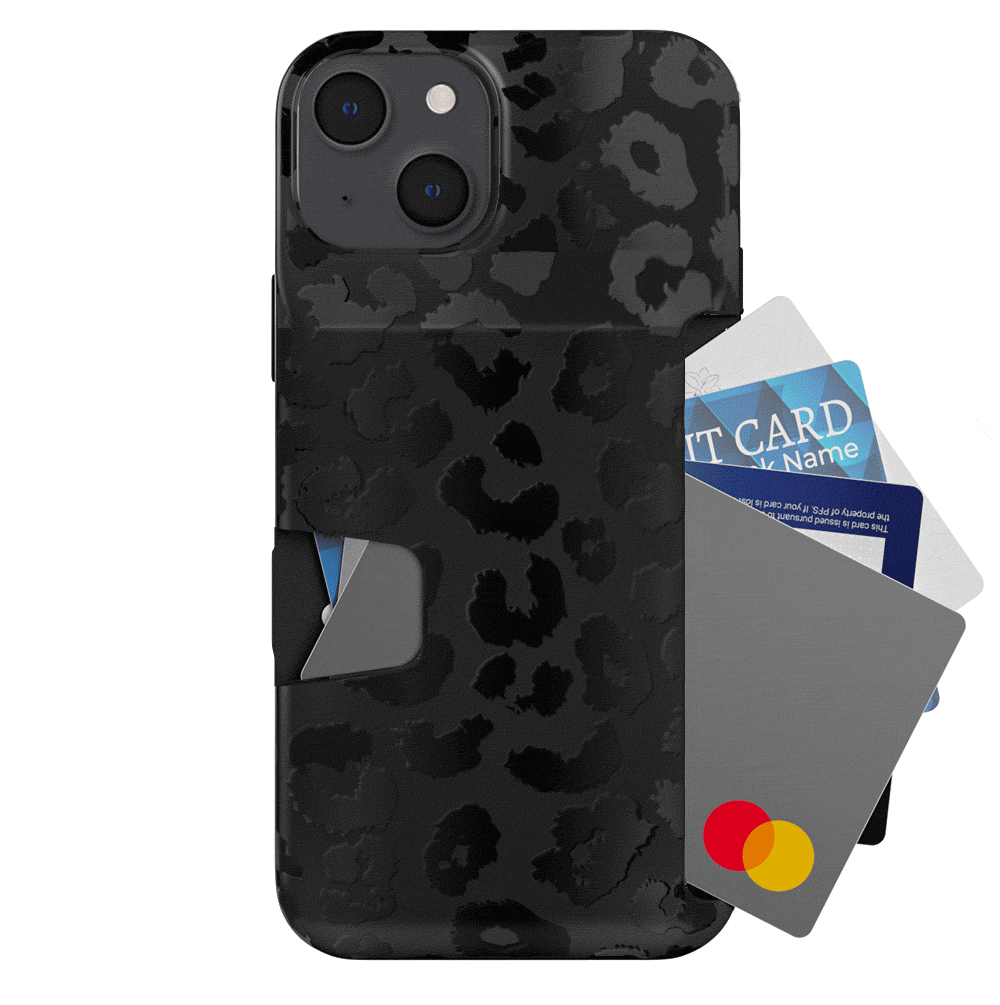 Black Leopard Iphone Wallet Case –