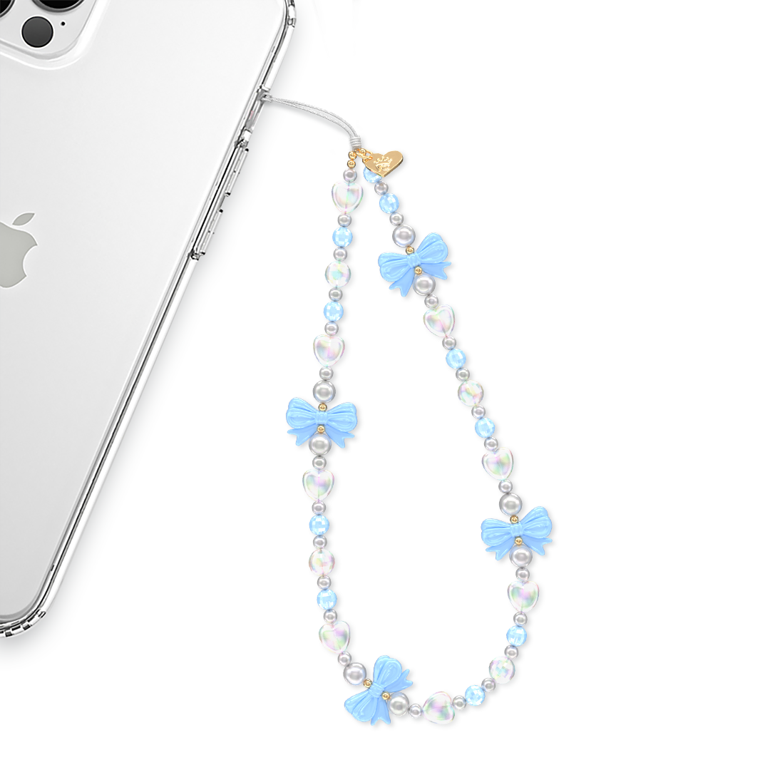 French Blue Bow Phone Charm