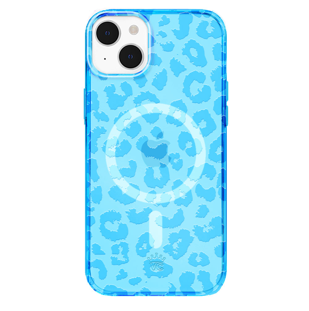 Aqua Blue Leopard iPhone Case VelvetCaviar