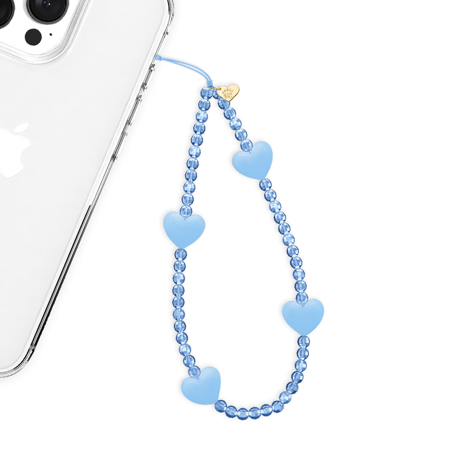 Blue Heart Phone Charm