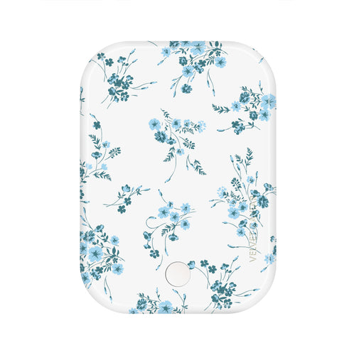 French Blue Floral MagSafe Battery Power Pack