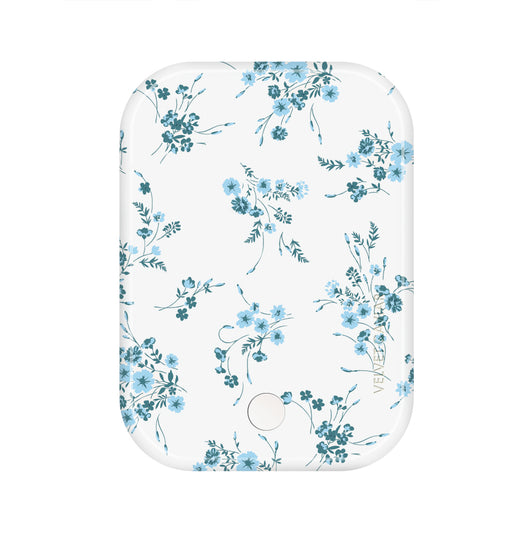 French Blue Floral MagSafe Battery Power Pack