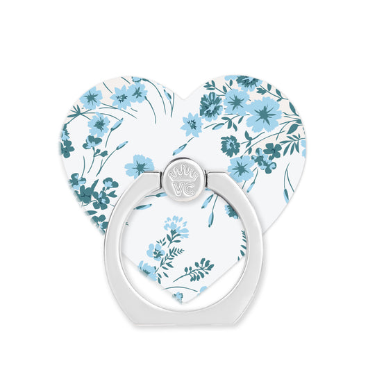 French Blue Floral Phone Ring