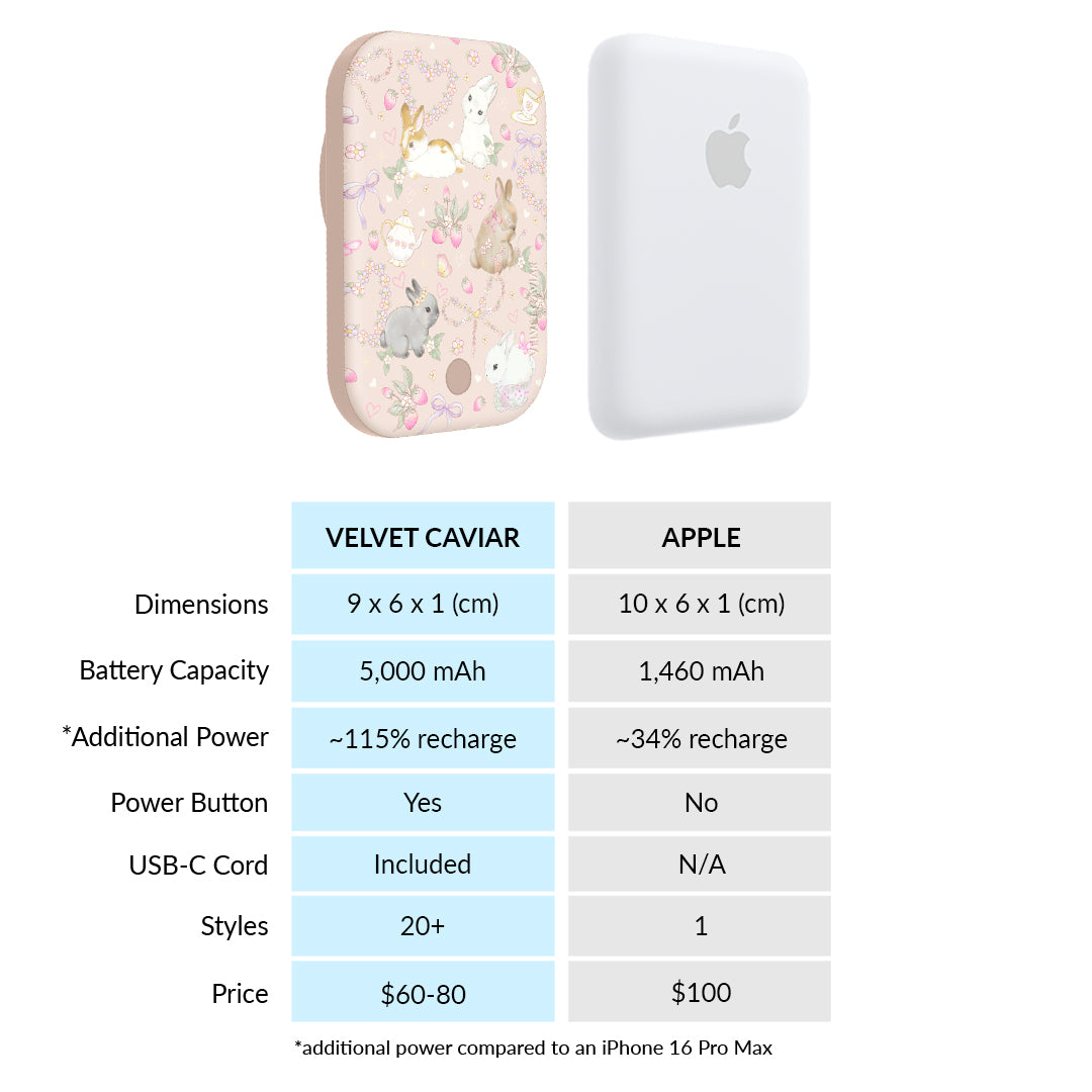 Bunnies & Bows MagSafe Battery Power Pack