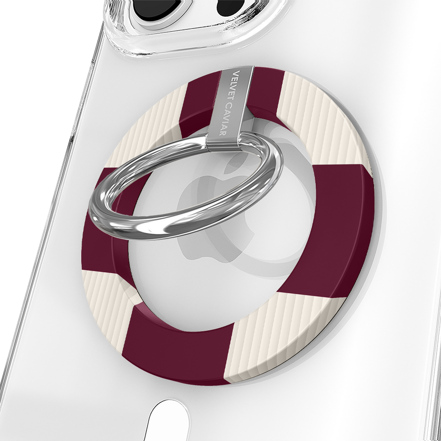 Burgundy Vibe Checker MagSafe Grip Ring