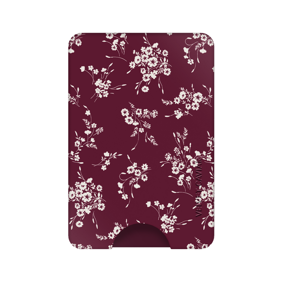 French Burgundy Floral MagSafe Wallet