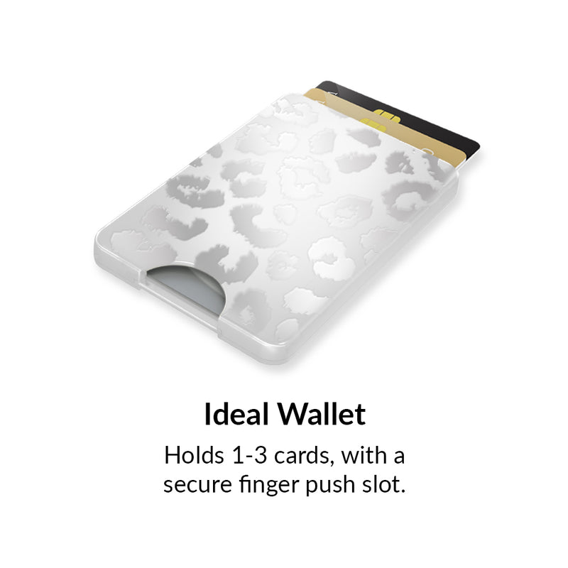 Silver Chrome Leopard MagSafe Wallet