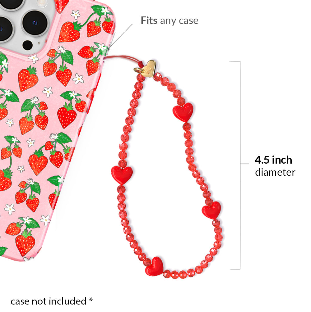 Red Heart Phone Charm