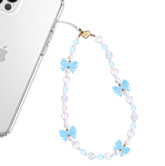 French Blue Bow Phone Charm