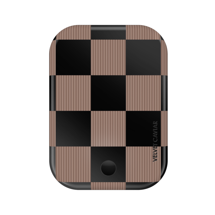 Mocha Vibe Checkered MagSafe Battery Power Pack