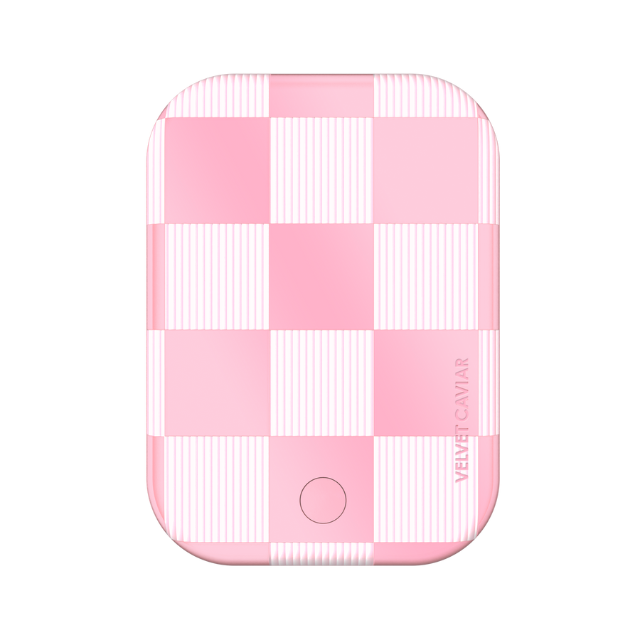 Pink Vibe Checkered MagSafe Battery Power Pack