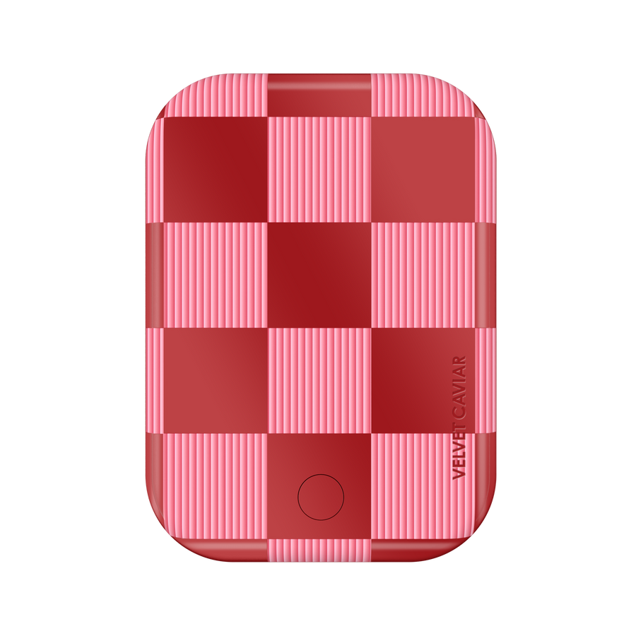 Rose Vibe Checkered MagSafe Battery Power Pack