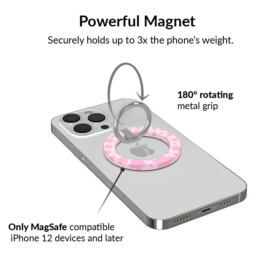 Pink Cherry Blossom MagSafe Grip Ring - Thumbnail 2
