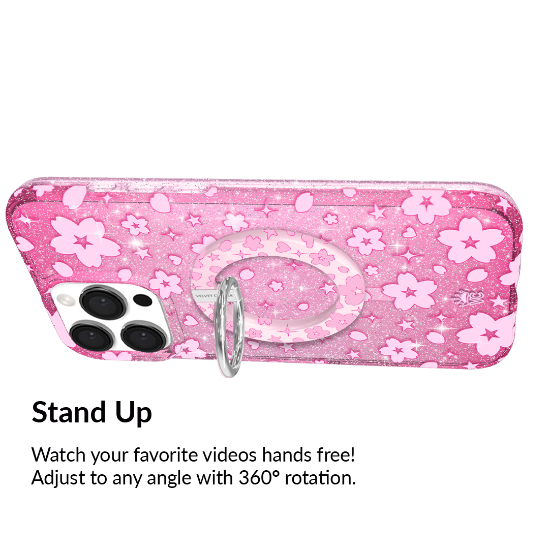 Pink Cherry Blossom MagSafe Grip Ring - Thumbnail 3