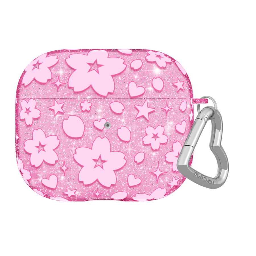 Cherry Blossom Glitter AirPod Case