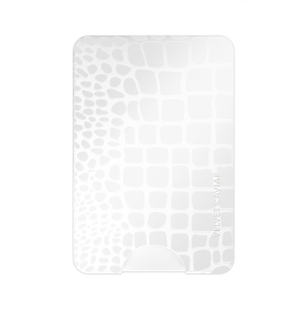 ★you a use★ Wonder wallet (Croc white) crocwhite_main_image_magsafe_w