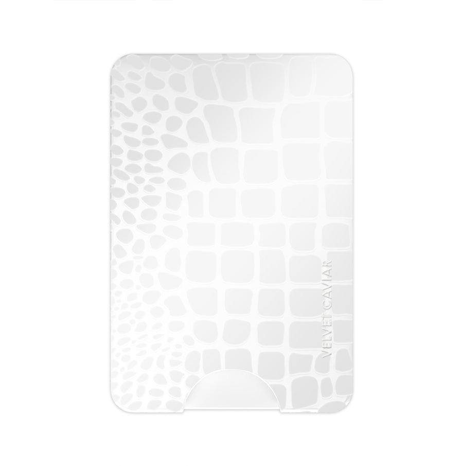 White Croc MagSafe Wallet