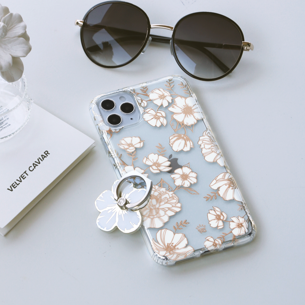 clear flower phone case MagSafe iPhone 17 Pro Pink Wildflower Clear Case