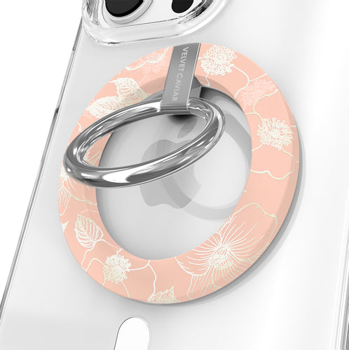 Peach Blossom Floral MagSafe Ring