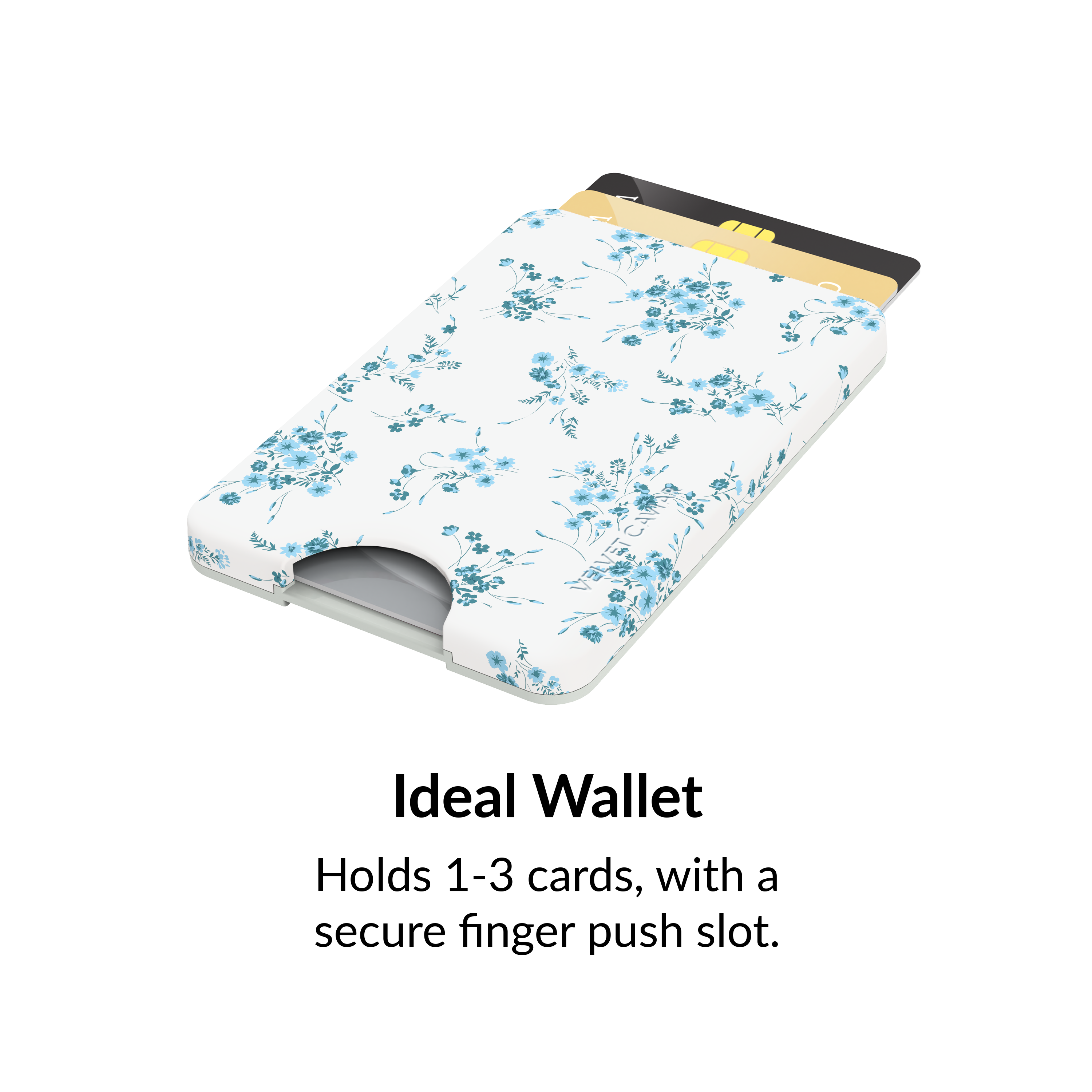 French Blue Floral MagSafe Wallet - Thumbnail 2