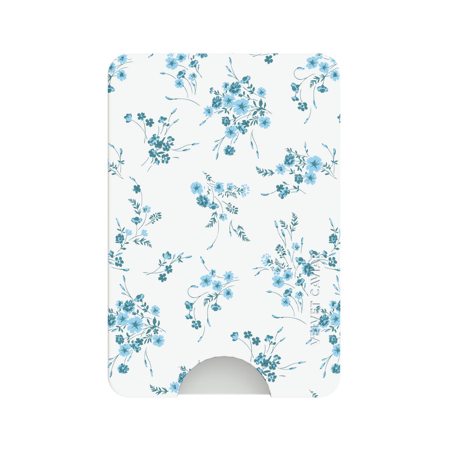 French Blue Floral MagSafe Wallet