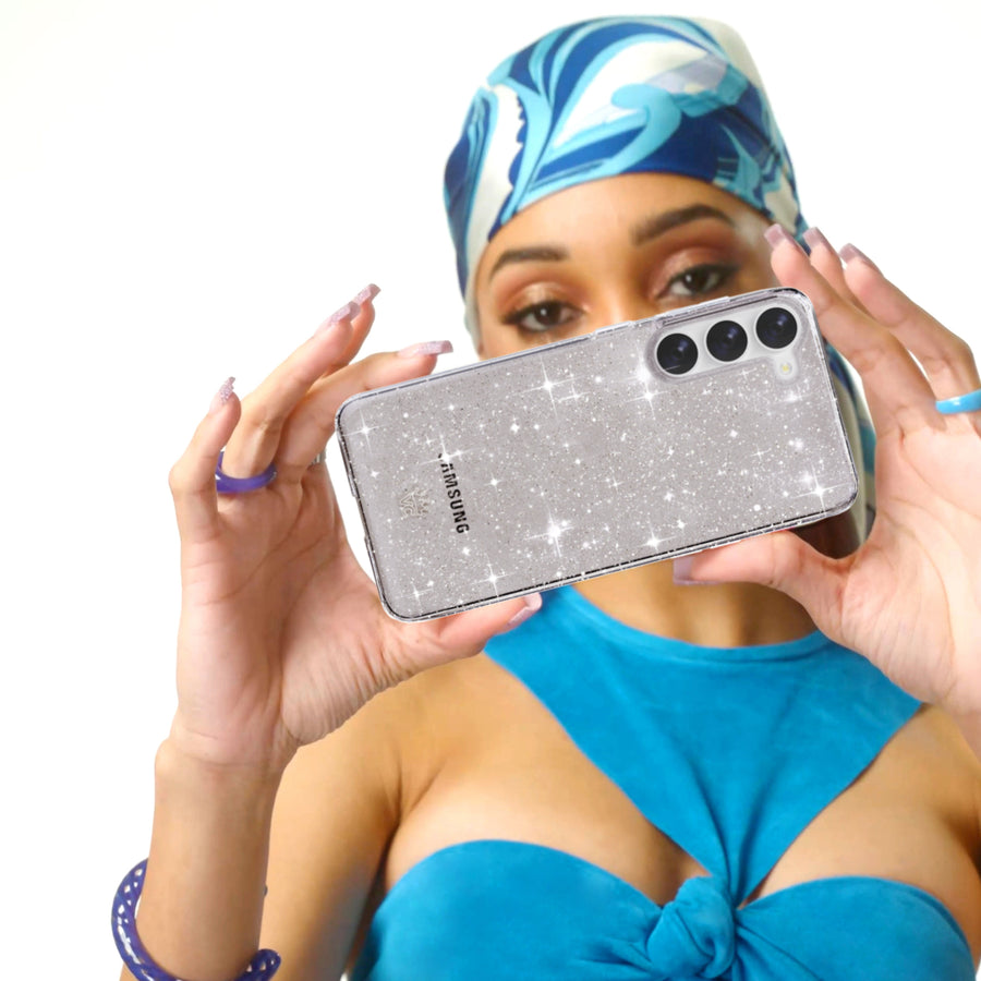 Grey Stardust Samsung Case lifestyle
