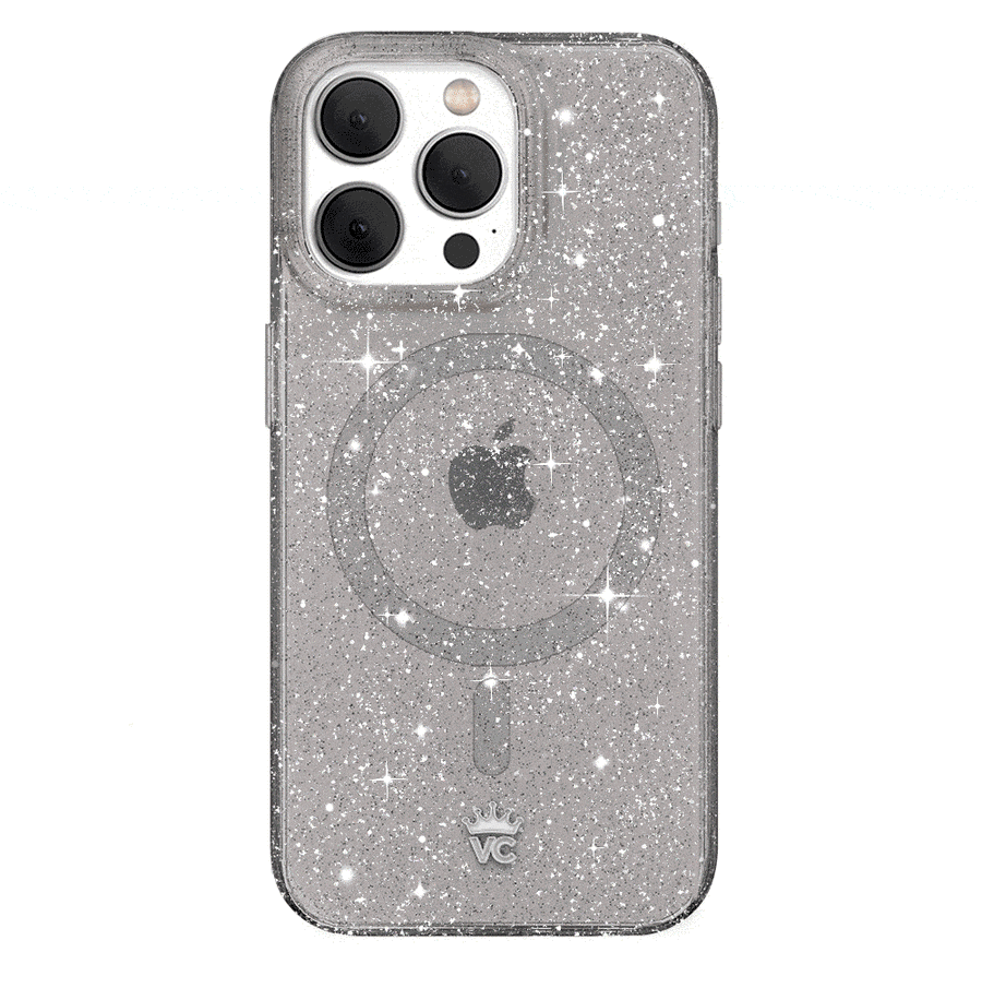 Grey Stardust Glitter iPhone Case