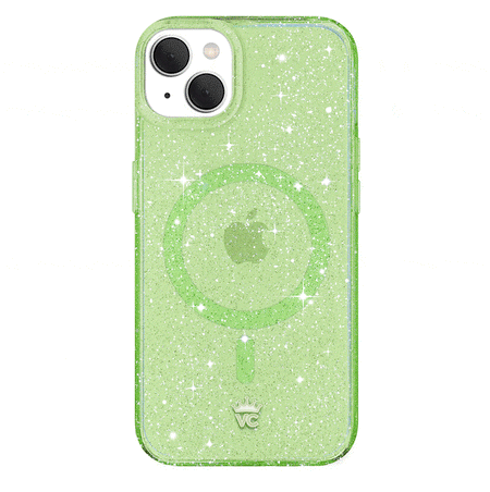 Lime Stardust Glitter iPhone Case iPhone 12