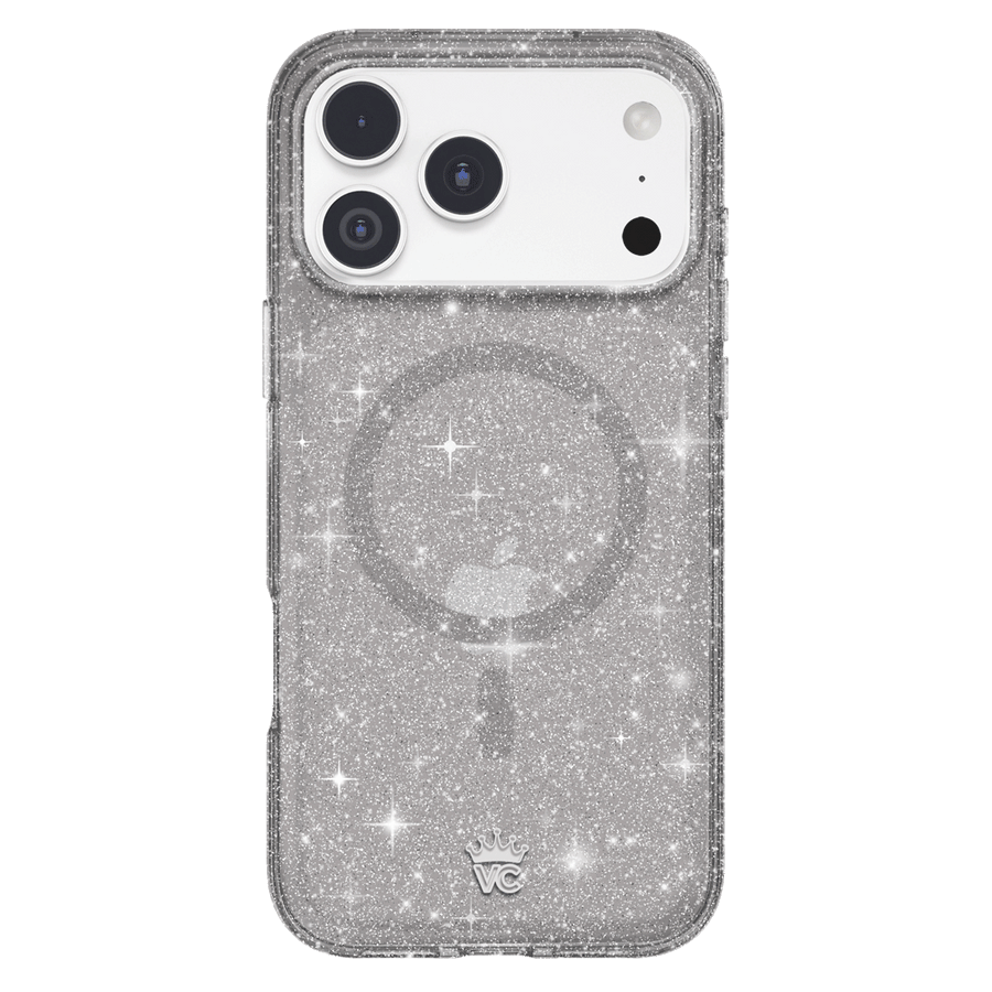 Grey Stardust Glitter iPhone Case
