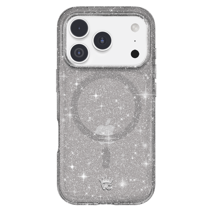 Grey Stardust Glitter iPhone Case
