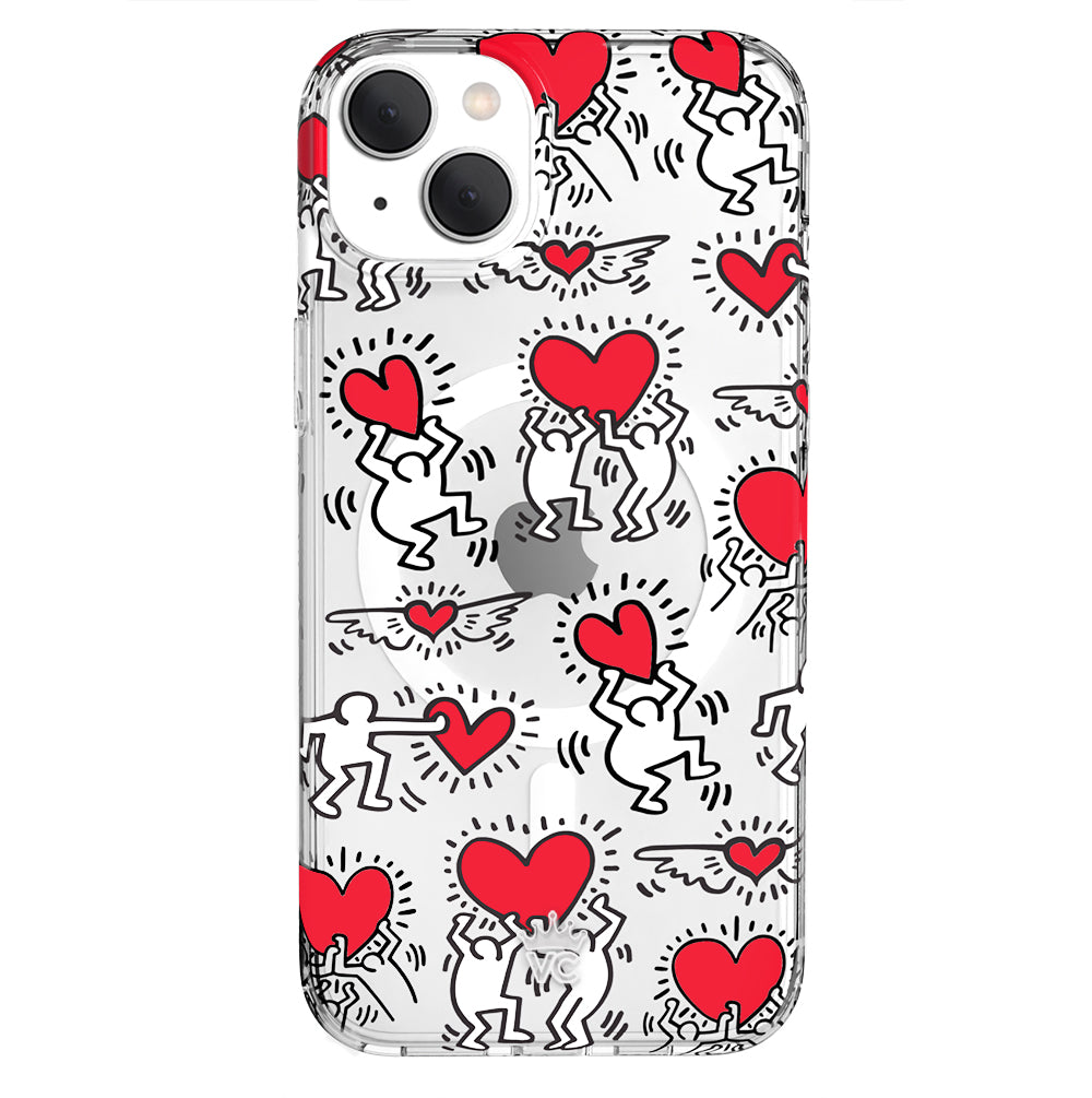 Keith Haring Heart-ist iPhone Case iPhone 15 Pro Max