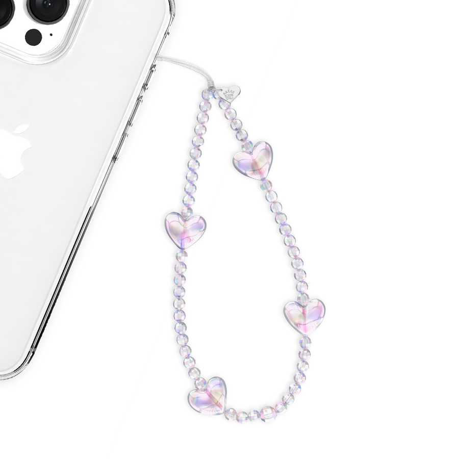 Holo Heart Phone Charm