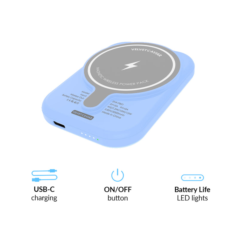 Cotton Candy Blue MagSafe Battery Power Pack
