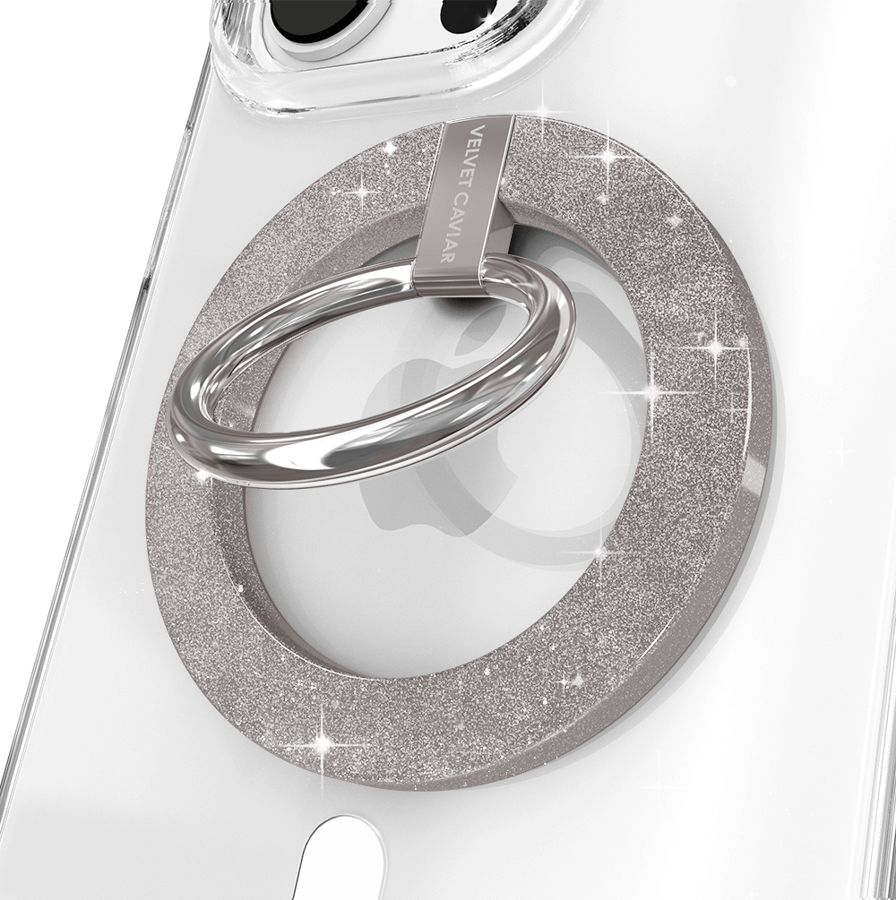 Grey Stardust Glitter MagSafe Grip Ring - Thumbnail 2